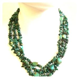 Gorgeous Turquoise triple strand necklace